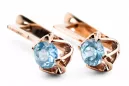 Earrings Vintage style Aquamarine Original Vintage 14K Rose Gold vec005r